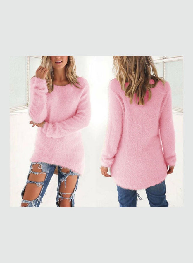 Long Sleeve Sweater Tops for Women Pink  - Image 5