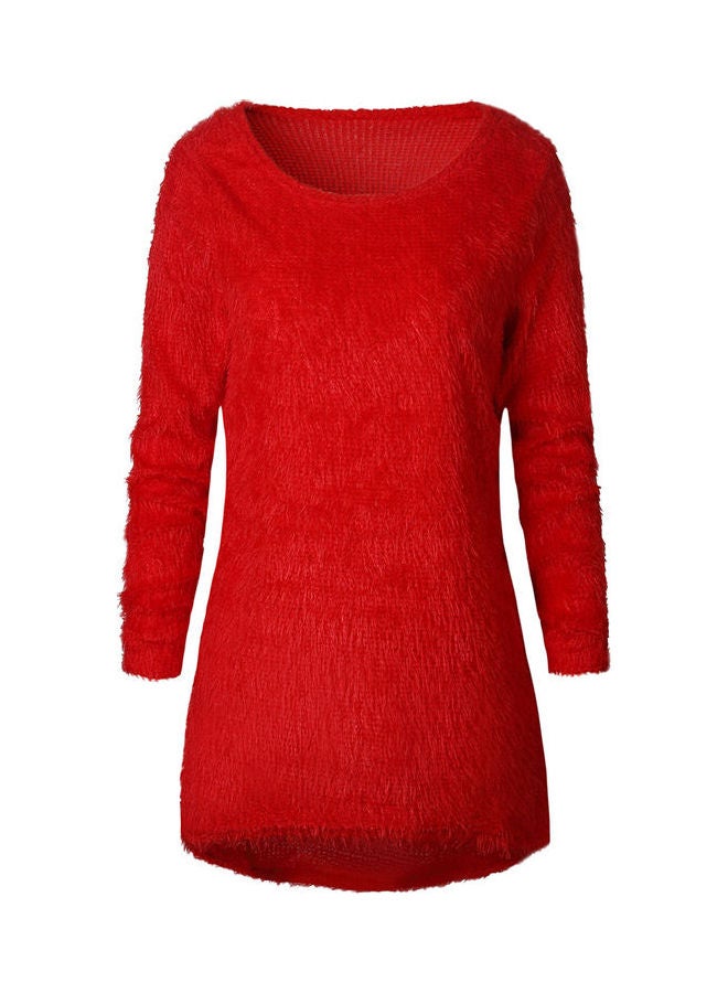 Long Sleeve Sweater Tops for Women red  - Image 1