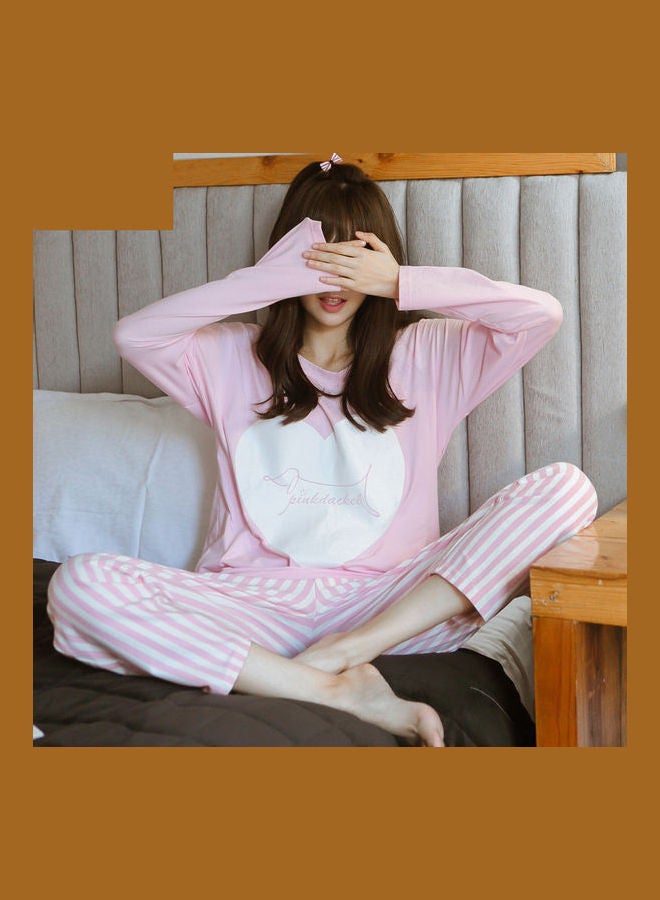 Cute Cartoon Long Sleeved Winter Suit Pink - Image 5