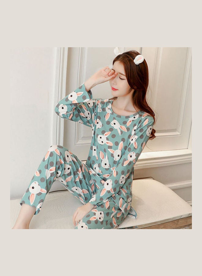 Cute Cartoon Long Sleeved Winter Suit pink - Image 3