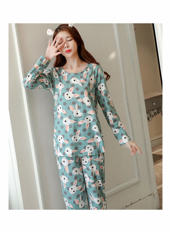 Cute Cartoon Long Sleeved Winter Suit pink - Image 4