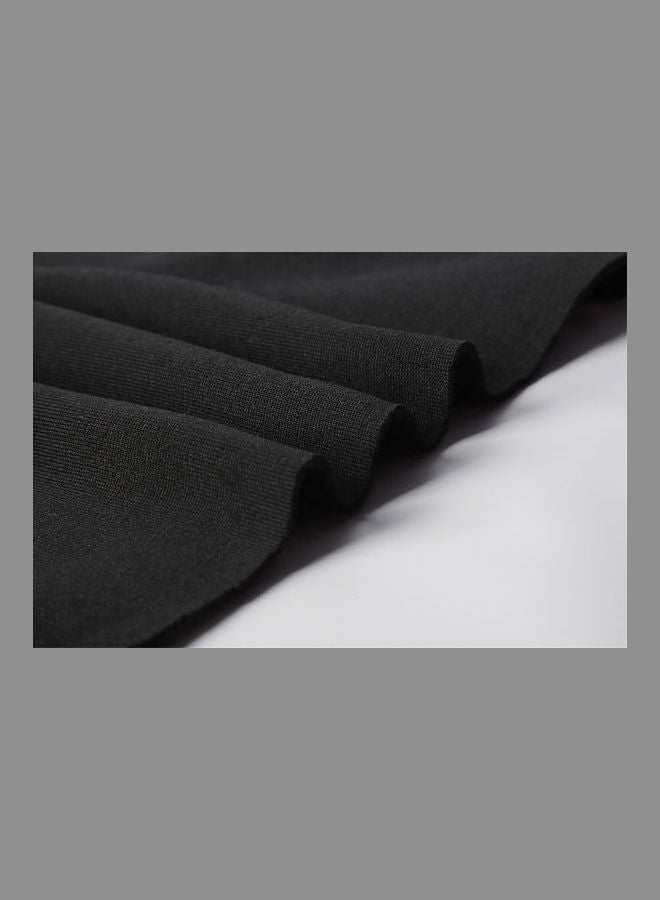 Cute Letter Printing Cat Ears Hooded Pullover Black - Image 2