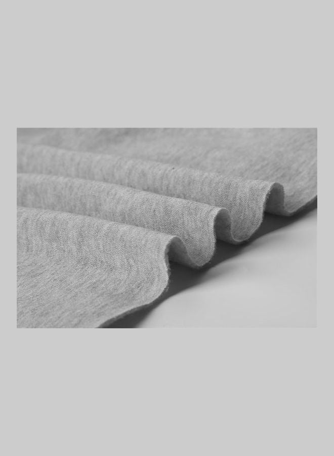 Cute Letter Printing Cat Ears Hooded Pullover Grey - Image 5