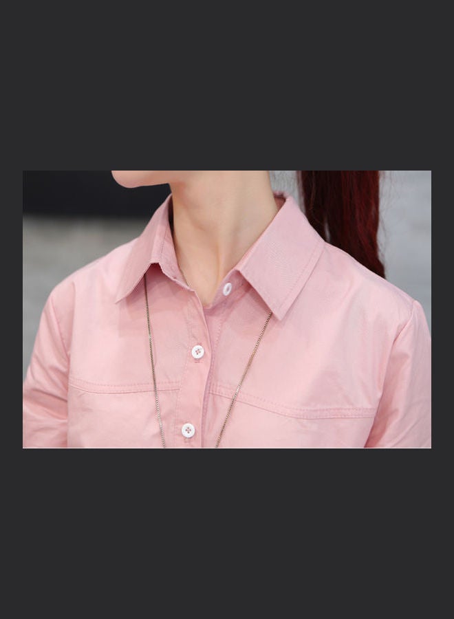 Solid Shirt Pink - Image 3