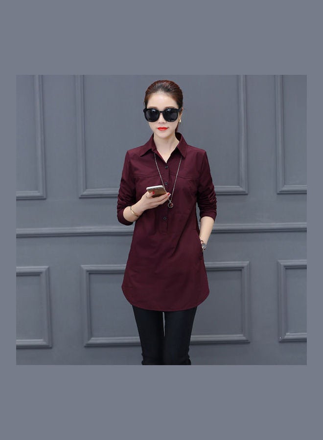 قميص سادة أحمر - Image 2