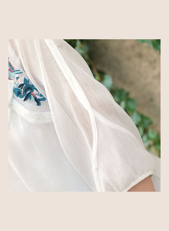 Embroidered Blouses White - Image 4