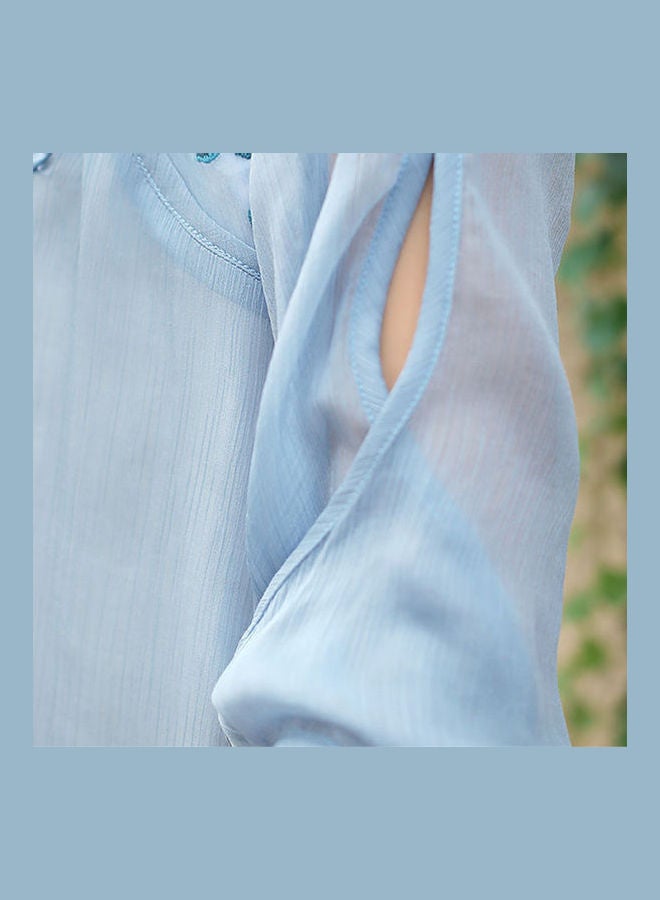 Embroidered Blouses Sky Blue - Image 5