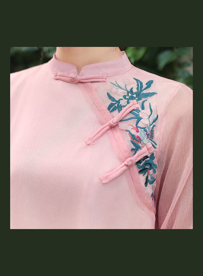 Embroidered Blouses Pink - Image 3
