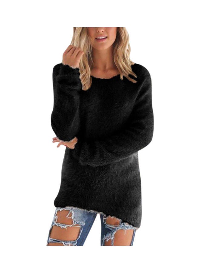 Long Sleeve Sweater Tops for Women black  - Image 4