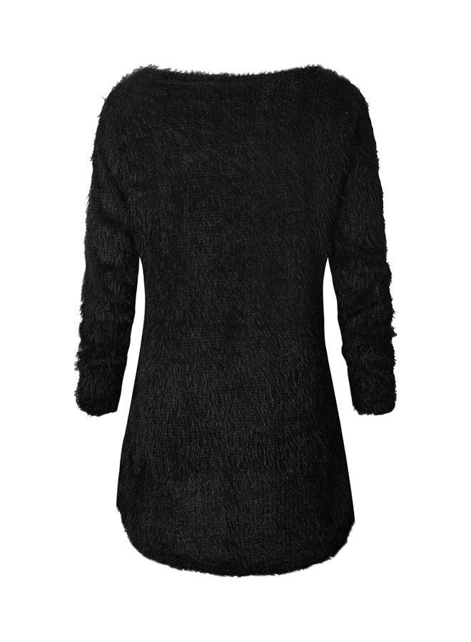 Long Sleeve Sweater Tops for Women black  - Image 1