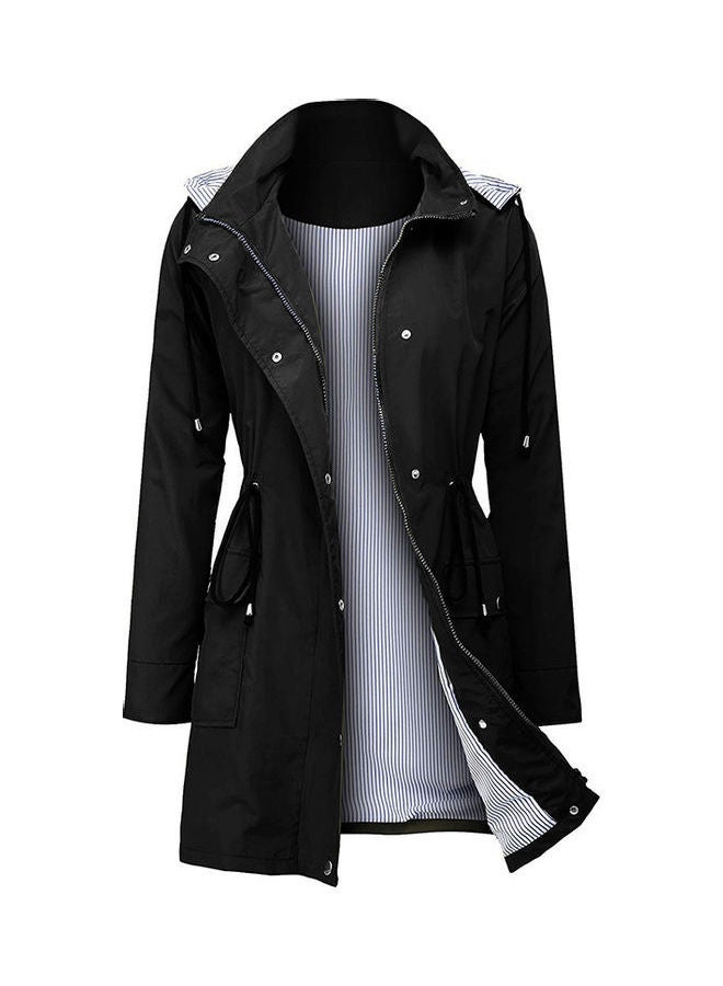 Woman Waterproof Raincoat Black - Image 1