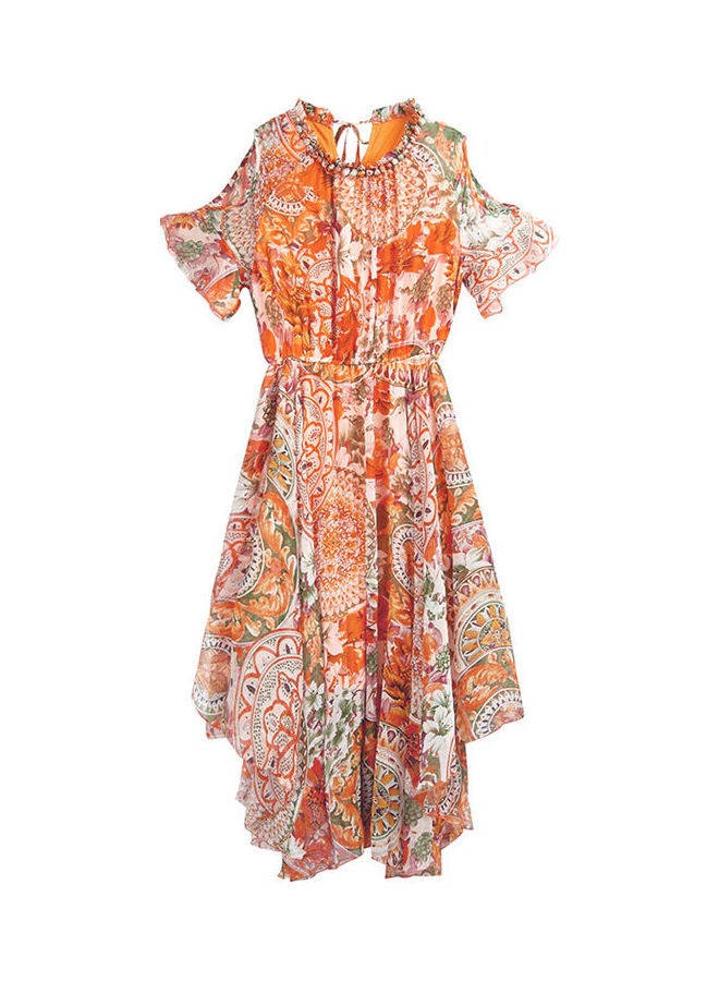 Bohemian Style Beach Dress Fragrant Orange - Image 1