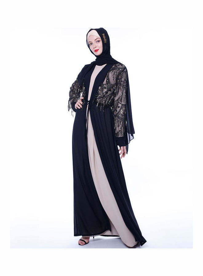 Arab Robe Gown Dress Turkish Black - Image 1