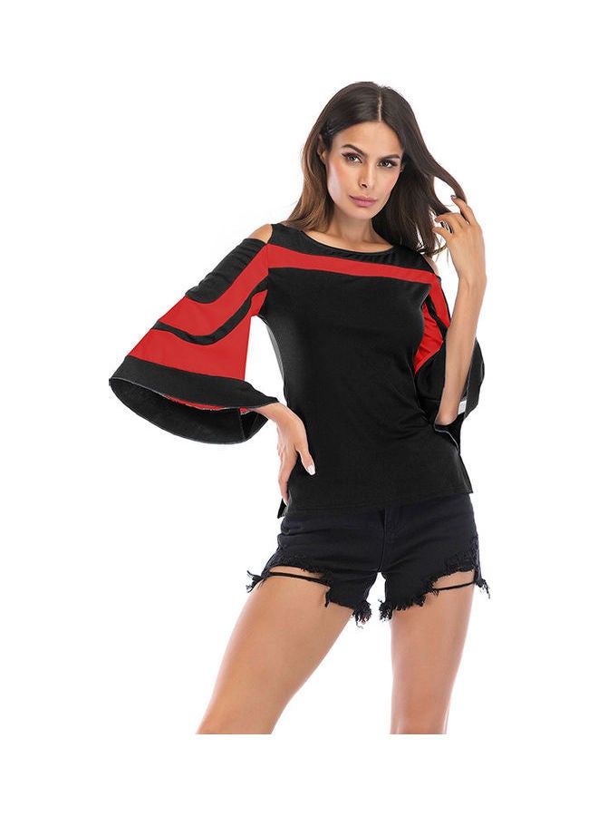 Colorblock T-Shirt Red/Black - Image 1