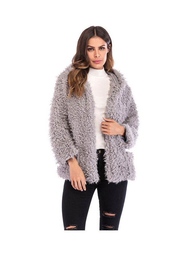 Generic - Long Sleeves Hooded Jacket Grey - Image 1