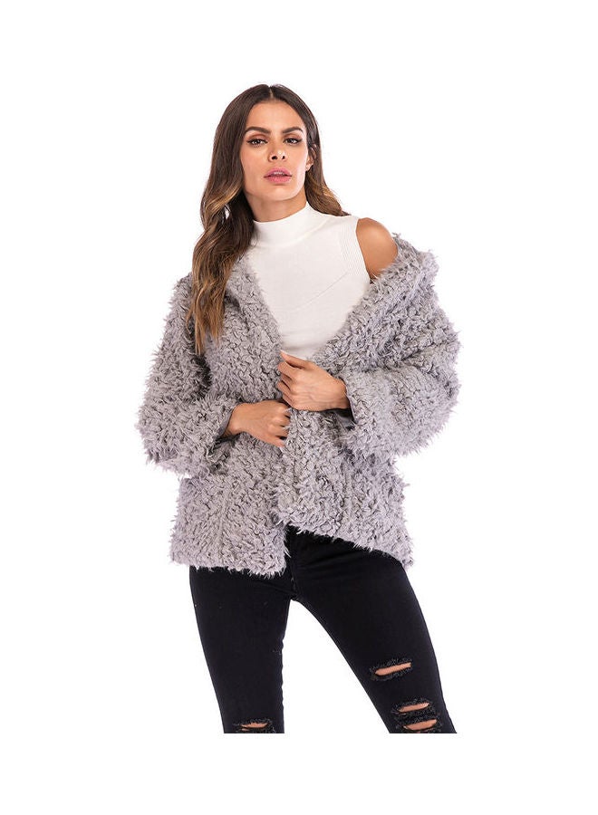 Generic - Long Sleeves Hooded Jacket Grey - Image 1