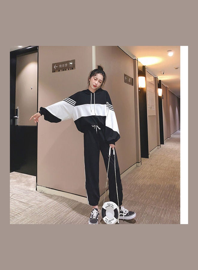 Autumn Outfit Two Piece Sportswear Suit Black  - Image 1