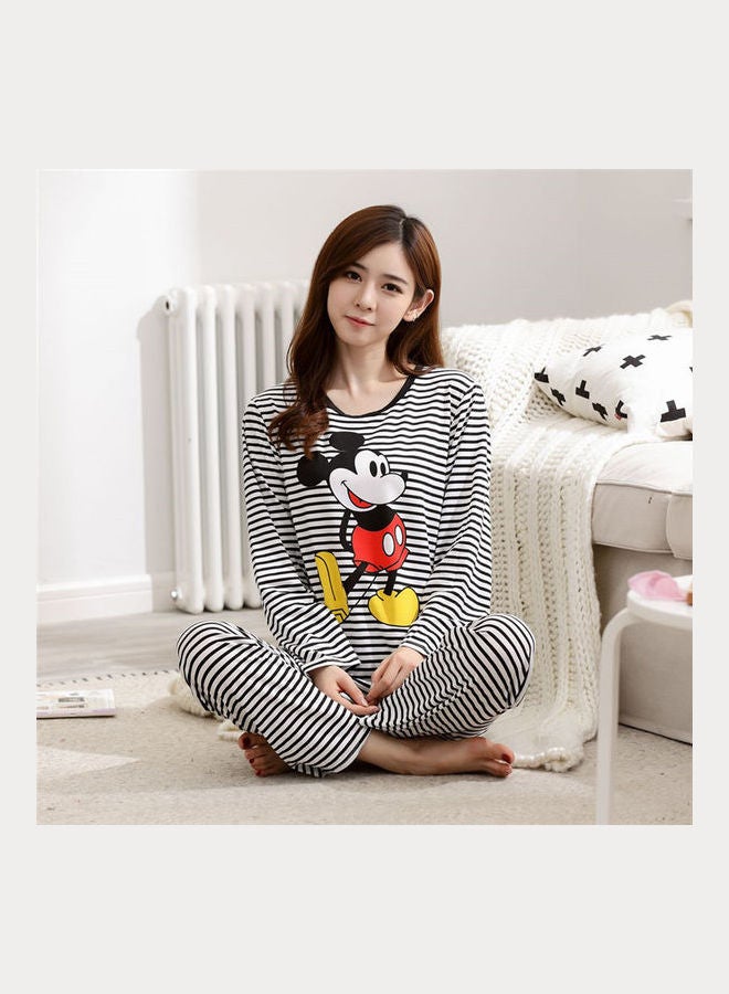 Autumn Winter Pajama Set for Homewear Black - Image 1