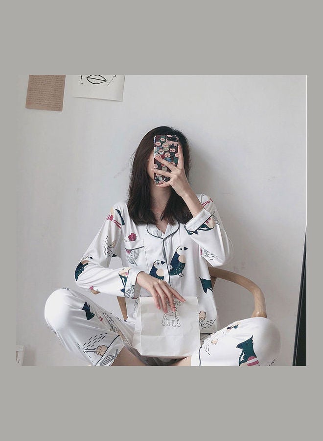 Cartoon Printed Long Sleeve Top And Pants multicolor  - Image 3