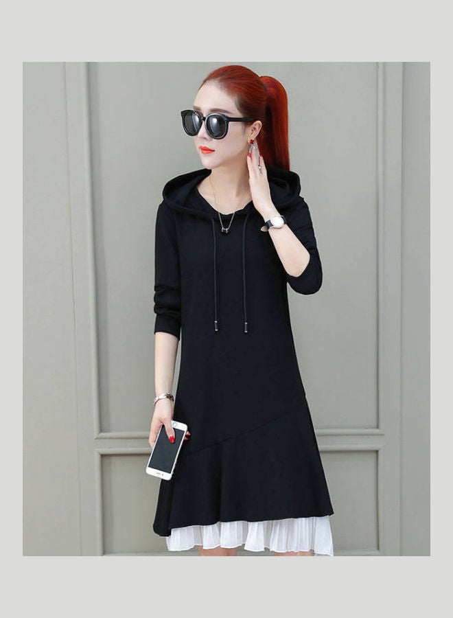 Falbala Hoodie Dress Black - Image 3
