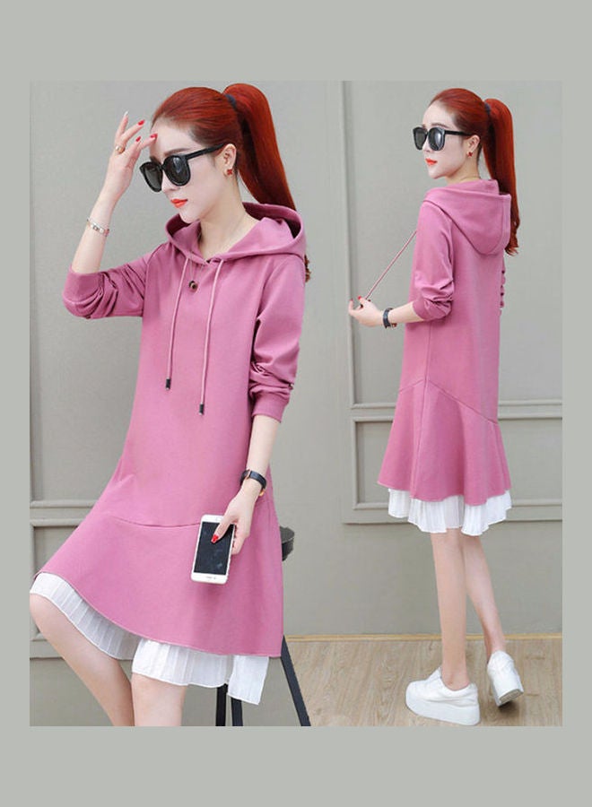 Falbala Hoodie Dress red - Image 5