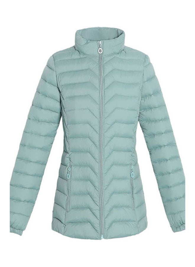 Generic - Winter Stand Collar Coat for Women Green - Image 1