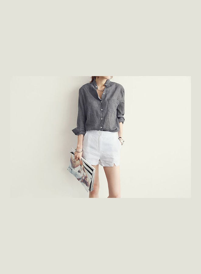 Solid Loose Sun-proof Shirt gray - Image 2