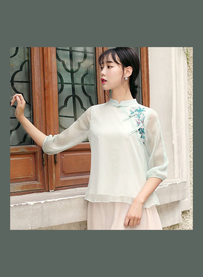 Embroidered Blouses Creamy White - Image 1