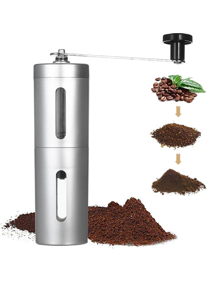 Mini Hand Grinder Coffee Machine Silver 22x6x7cm - Image 3
