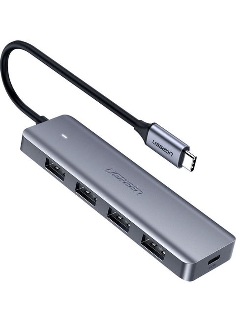 Type-C To 4-Port USB 3.0 Hub Grey