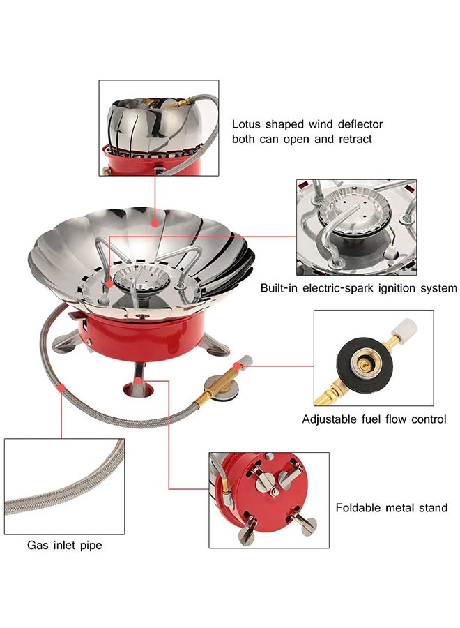Wind Proof Camping Stove With Carry Box 14.5x14.5x12cm - Image 2