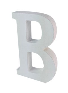 B Wooden Letter White