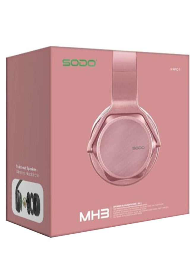 سودو سماعة أذن قابلة للطي بتصميم حول الرأس إستريو بتقنية NFC ذهبي وردي - Image 2