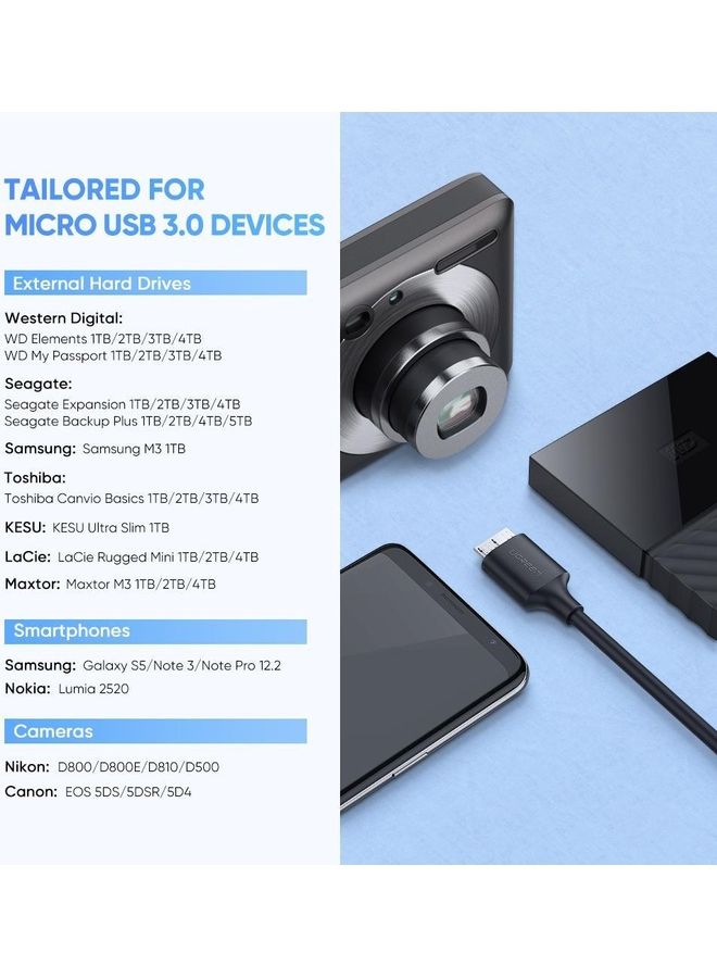 Ugreen USB-C To Micro B Cable Black  - Image 2