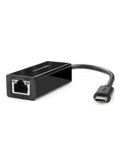محول إيثرنت من USB Type C إلى 10/100 ميجابت في الثانية أسود