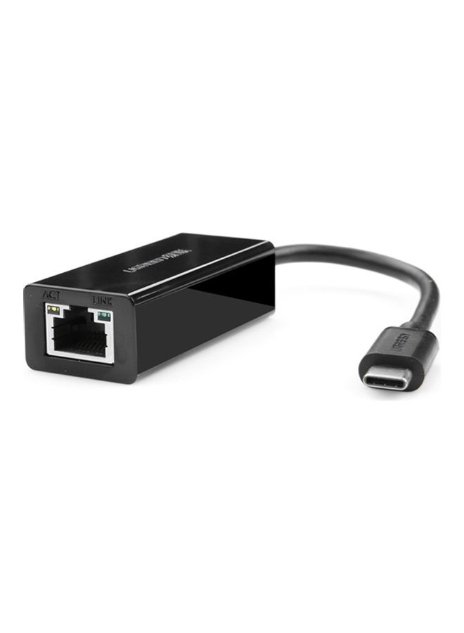 يو جرين - محول إيثرنت من USB Type C إلى 10/100 ميجابت في الثانية أسود - Image 1