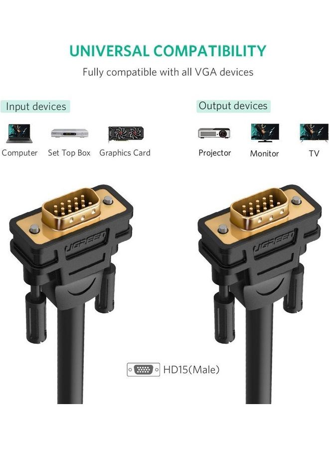 VGA Male To Male Cable Black - v1608111570/N43092039A_2