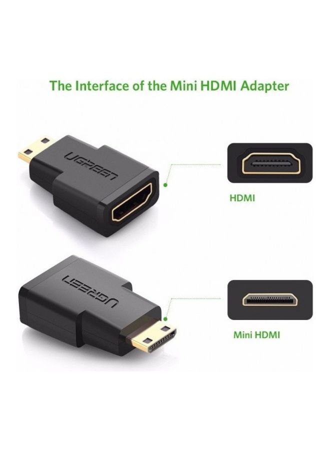 Ugreen - Mini HDMI Male To HDMI Female Adapter Black - Image 1