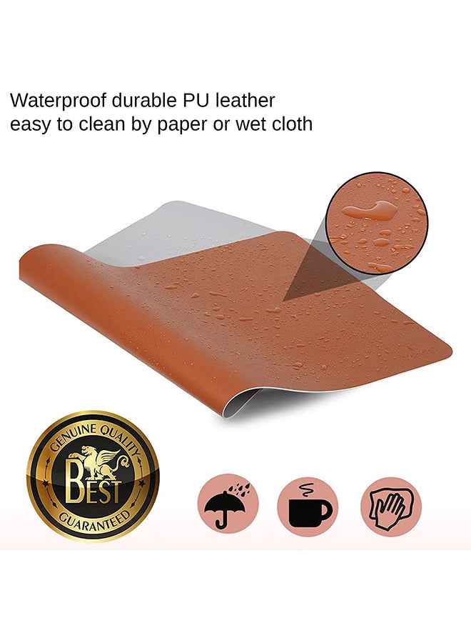 Multifunction Anti-Slip Desk Mouse Pad Brown - Image 4
