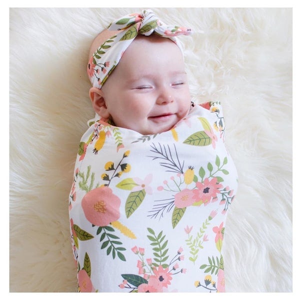 Generic 2-Piece Cocoon Newborn Anti-Kick Baby Sleeping Bag Outfit With Rabbit Ears Headband  - Image 3