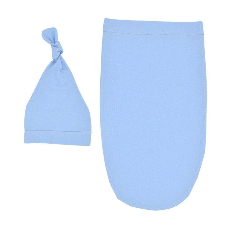 2-Piece Newborn Cocoon Printing Baby Sleeping Bag Tire Cap Set  - Image 1