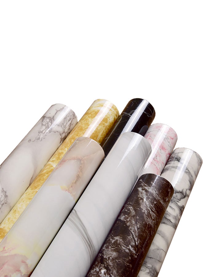 Marble Pattern Water-Resistant Removable Self Adhesive Wallpaper Peel Multicolour 59x6.5x6.5cm  - Image 2