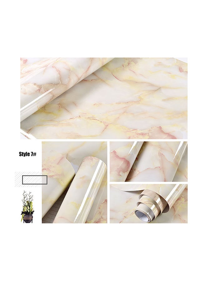 Marble Pattern Water-Resistant Removable Self Adhesive Wallpaper Peel Multicolour 59x6.5x6.5cm  - Image 3