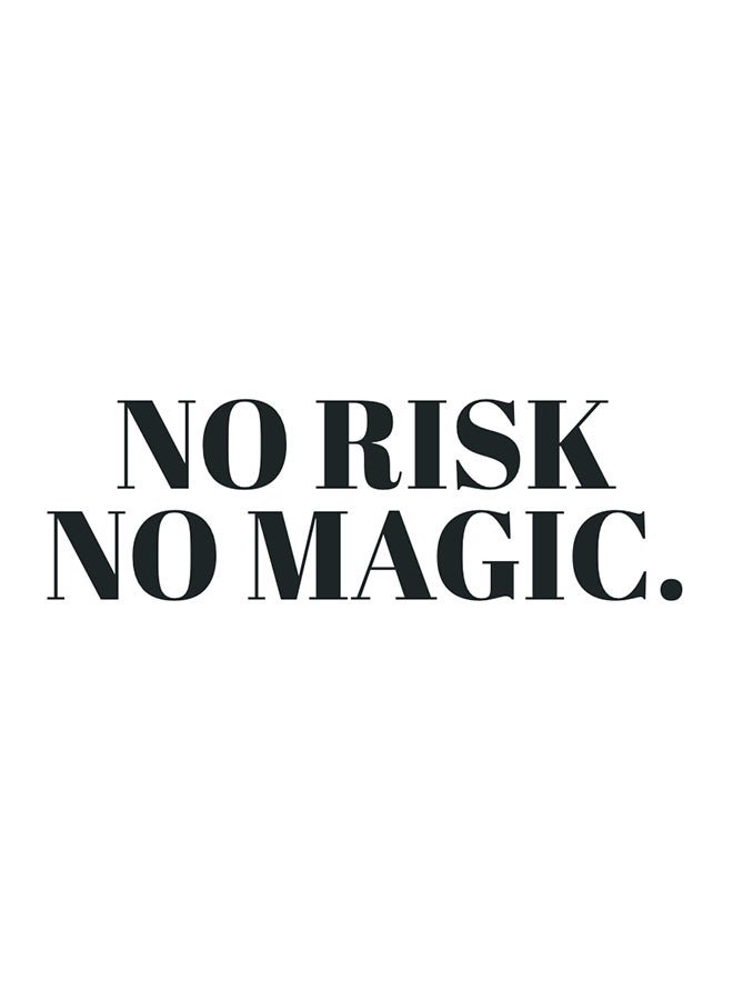ثري مانكز كونسبتس - ملصق بعبارة "No Risk" أسود One Size - Image 1