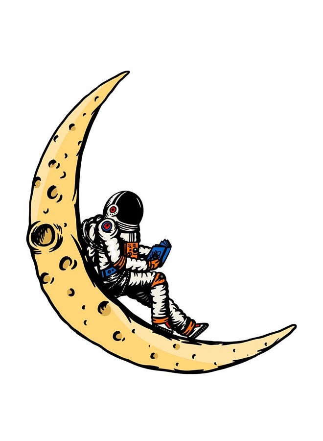 Moon Cheese Sticker Multicolour One Size