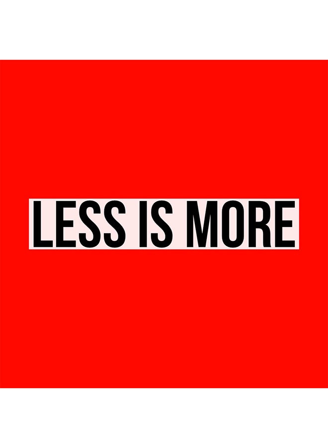 Less Is More Sticker Black/White/Orange One Size