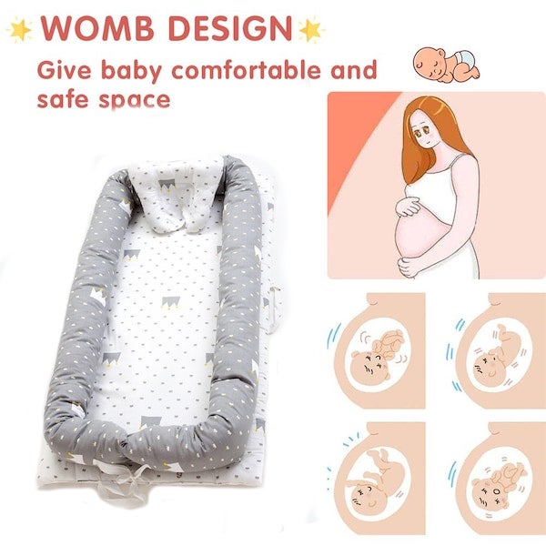 Newborn Bassinet Bumper Baby Portable Crib  - Image 5