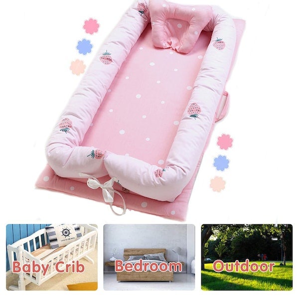 Generic - Newborn Bassinet Bumper Baby Portable Crib - Image 1