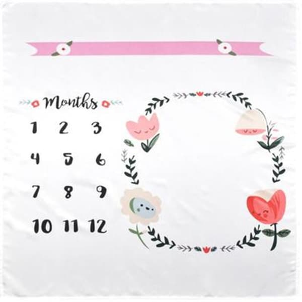 Milestone Baby Month Printed Soft Photography Prop Blanket - v1608125055/N42962423A_2