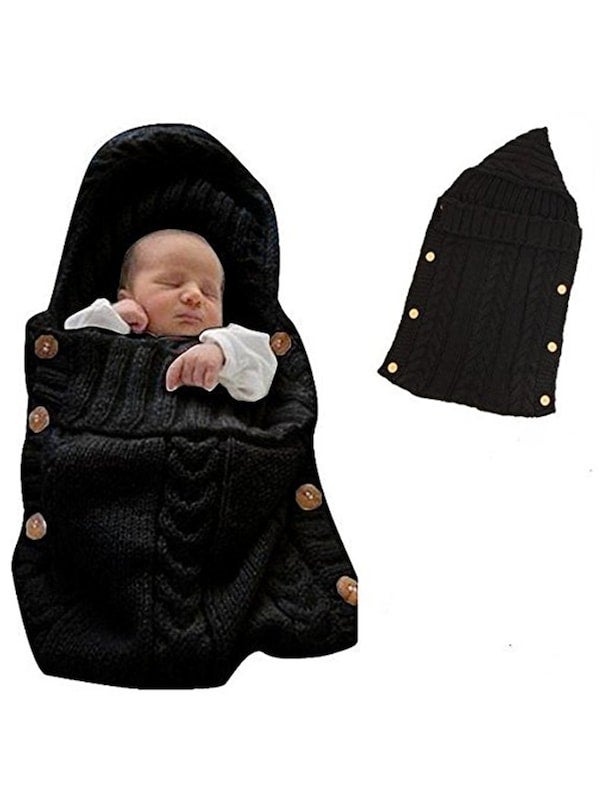 Comfy Soft Hoody Knitted Baby's Sleeping Bag - Image 2